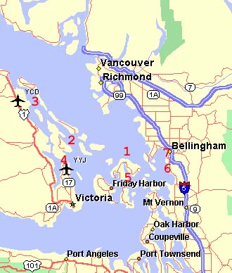 Gulf Islands map